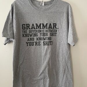 Fruit of the Loom Gray Grammar Graphic Tee
